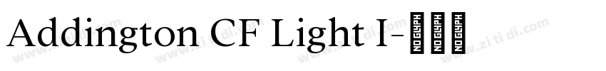 Addington CF Light I字体转换